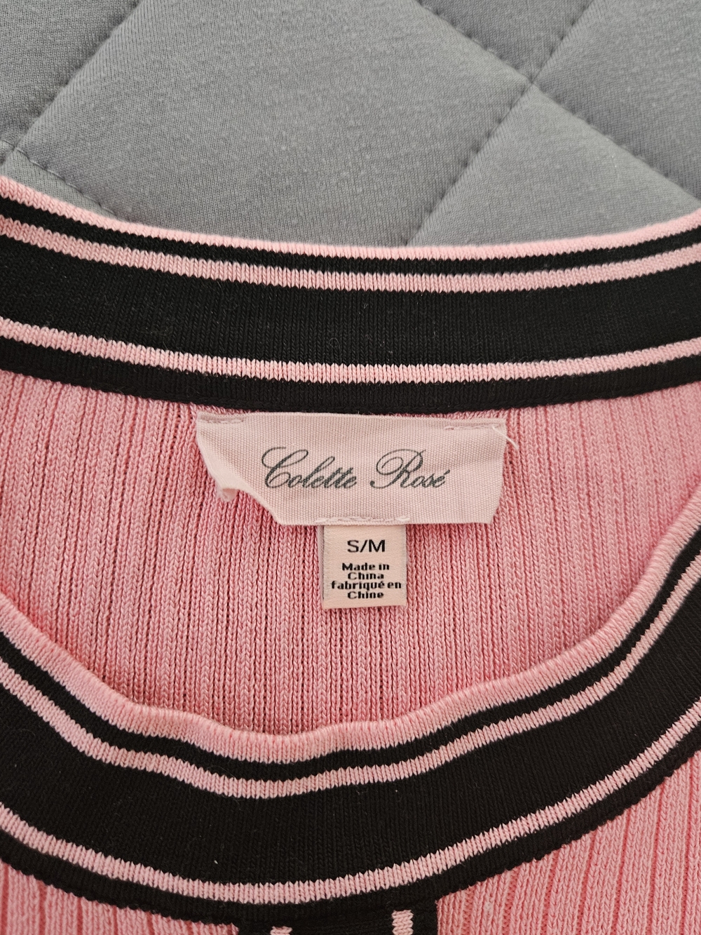 Jackie Kennedy Pink Ribbed Knit Long-Sleeve Bodycon Dress Size S/M Feminine - Picture 4 of 9